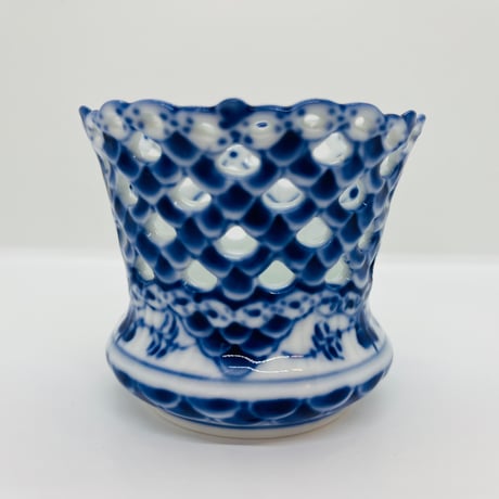 《Royal Copenhagen》  ブルーフルーテッド　シガレットカップ／小型ベース-A