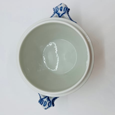 《Royal Copenhagen》  ブルーフルーテッド　ハーフレース　シュガーボウル-A