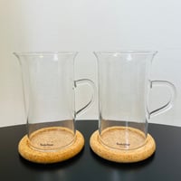 【Signe Persspon-Melin/シグネペーションメリン】耐熱ロンググラス＋コルクマット　2客セット《Boda Shop》