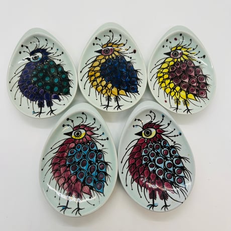 《Royal Copenhagen》  Tenera  Crazy Bird　プレート【Beth Breyen】-A