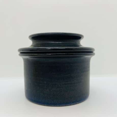 【Signe Persson Melin / シグネペーションメリン】ブルーの蓋つきジャー《Höganäs》