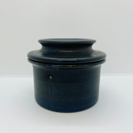【Signe Persson Melin / シグネペーションメリン】ブルーの蓋つきジャー《Höganäs》