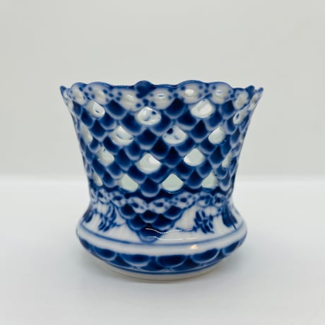 《Royal Copenhagen》  ブルーフルーテッド　シガレットカップ／小型ベース-A
