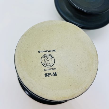 【Signe Persson Melin / シグネペーションメリン】ブルーの蓋つきジャー《Höganäs》