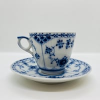 《Royal Copenhagen》  ブルーフルーテッド　フルレース コーヒーC&S -A