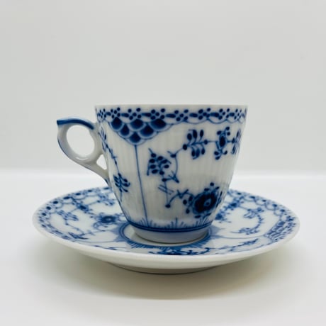 《Royal Copenhagen》  ブルーフルーテッド　フルレース コーヒーC&S -A