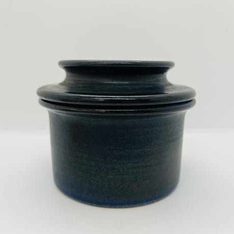 【Signe Persson Melin / シグネペーションメリン】ブルーの蓋つきジャー《Höganäs》