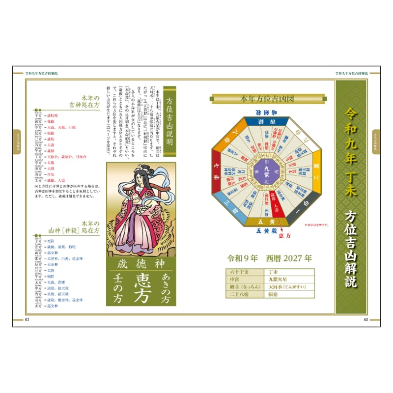 令和9年 神宮館 百彩暦 2027年版 暦 こよみ フルカラー A5判 運勢 吉