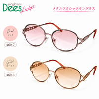 サングラス DEES レディース メタルクラシック 460-3 ピンク ゴールド レディース サングラス おしゃれ UVカット 紫外線カット ファッション レディースファッション 運転用 991368