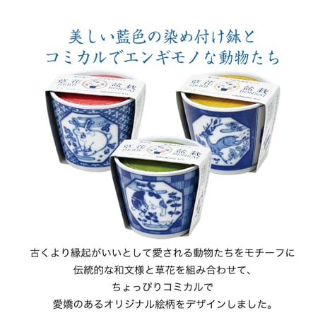 ハーブ栽培セット 染付小紋 草花BONSA