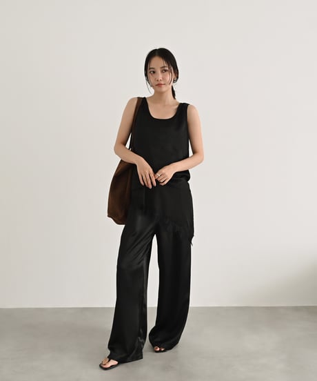Satin Nosleeve Blouse t1911-546