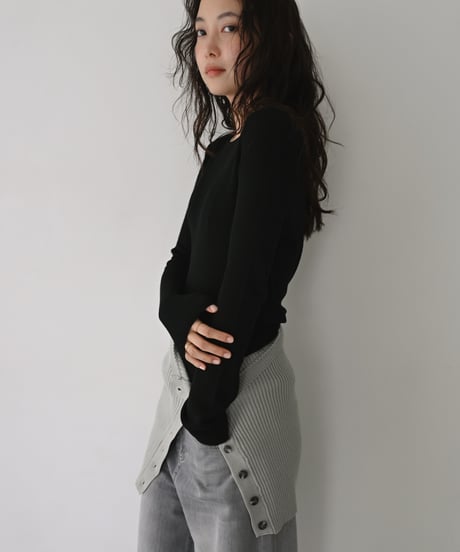 Sheer Rib Knit Tops np-t1911-592