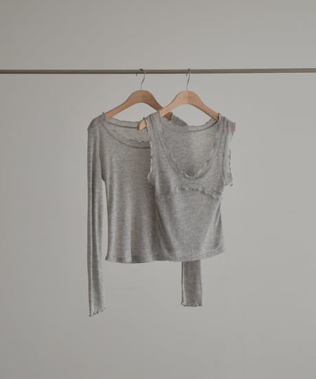 Frill Layered Sheer Tops np-t1911-568