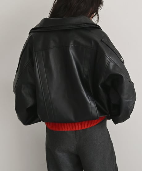 Fake Leather Blouson t1911-565
