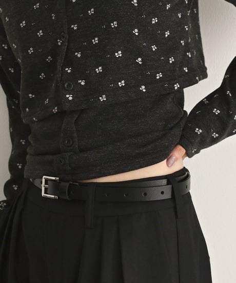 Flower Motif Set Cardigan（Charcoal） t1911-566