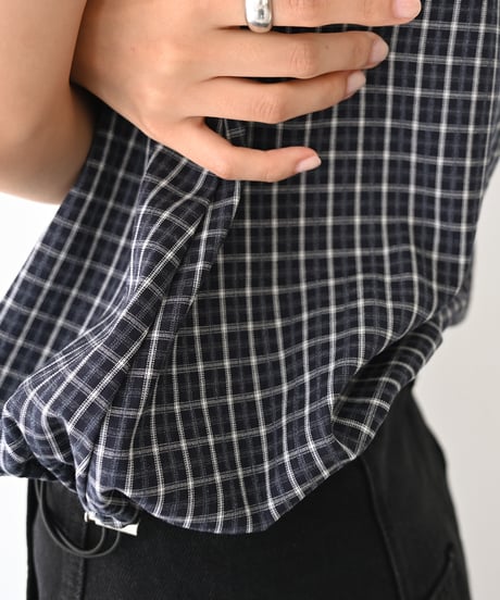 Halter Neck Check Tops t1911-562