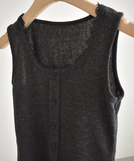 Flower Motif Set Cardigan（Charcoal） t1911-566