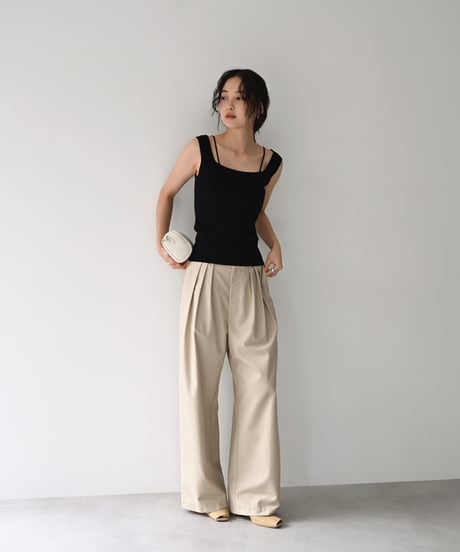Square Neck Knit Tank t1911-556