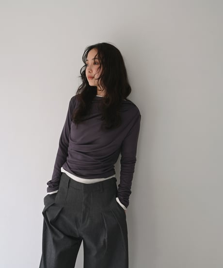 Oneshoulder Drape Tops np-t1911-577