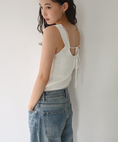 Square Neck Knit Tank np-t1911-556