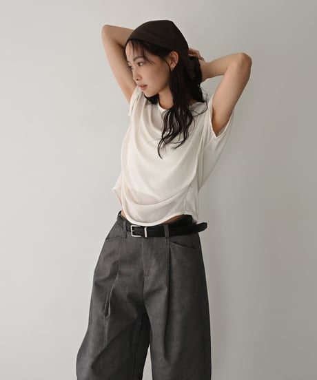 Back Open Sheer Tops t1911-538