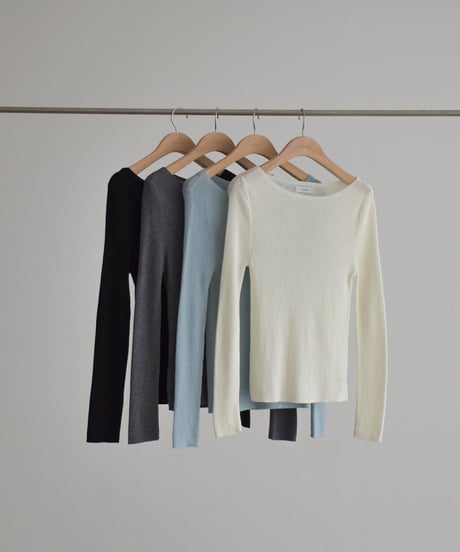 Sheer Rib Knit Tops np-t1911-592