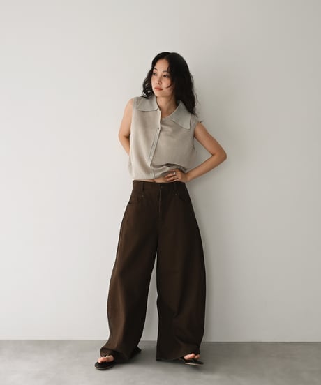 Sheer Nosleeve Knit t1911-416