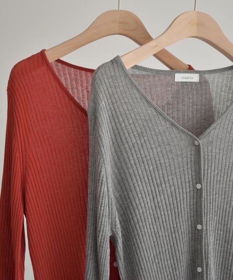 Sheer Rib Knit Cardigan np-t1911-564