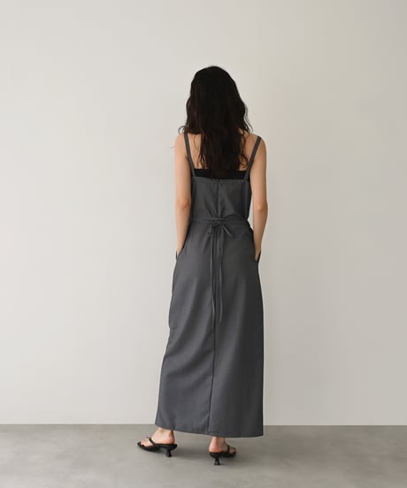Side Tuck Drape Onepiece（Gray）op-0202009563