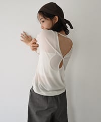 Back Open Sheer Tops t1911-538