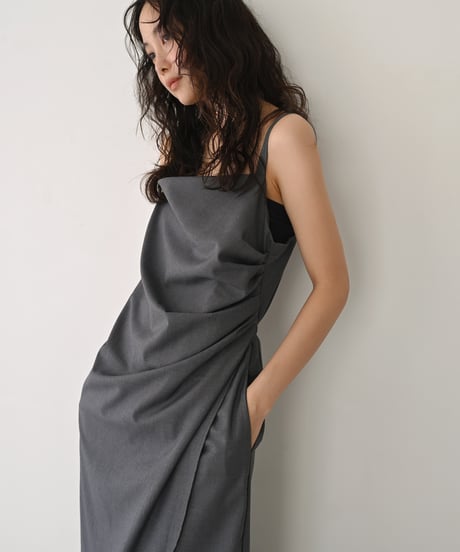 Side Tuck Drape Onepiece（Gray）op-0202009563