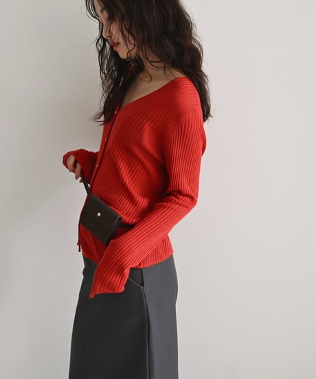 Sheer Rib Knit Cardigan np-t1911-564