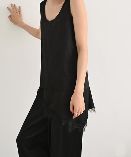 Satin Nosleeve Blouse t1911-546