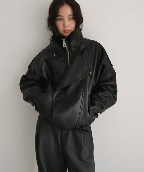 Fake Leather Blouson t1911-565