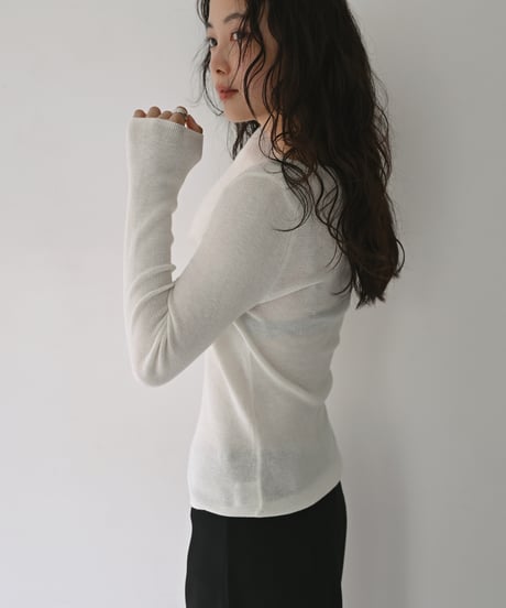 Sheer Rib Knit Tops np-t1911-592