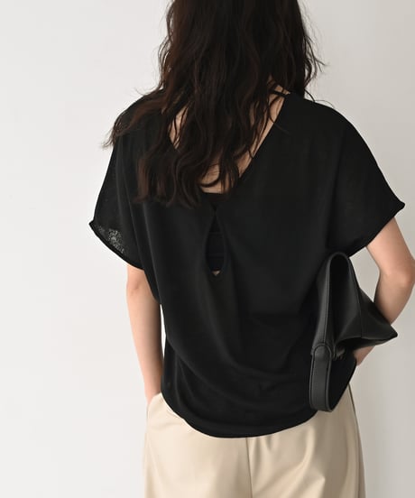 Back Open Sheer Tops t1911-538