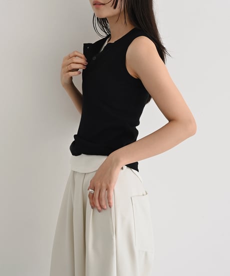 Henry Neck Tank Top t1911-411