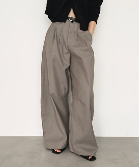 Double Tuck Cocoon Pants (Mocha Greige) bo2000-202