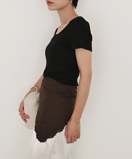 Side Gather Square Tshirt t1911-554
