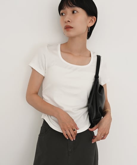 Side Gather Square Tshirt t1911-554