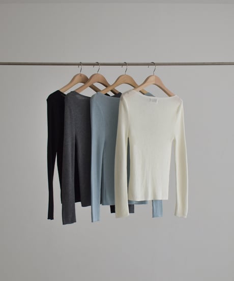 Sheer Rib Knit Tops np-t1911-592
