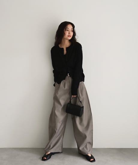Double Tuck Cocoon Pants (Mocha Greige) bo2000-202