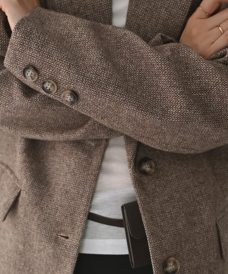 Herringbone Wool Jacket t1911-589