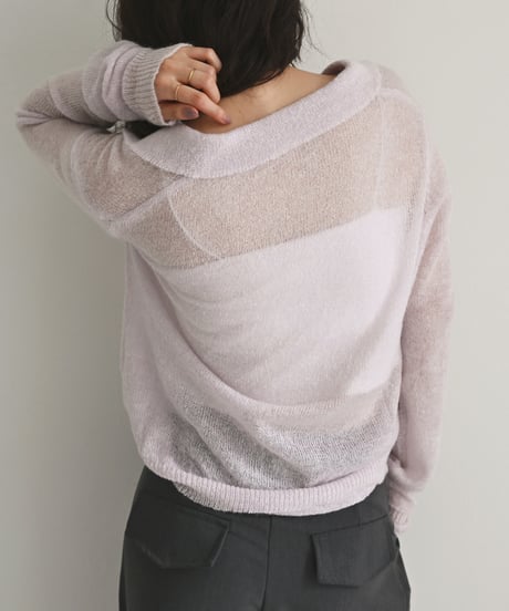 Sheer Polo Knit Tops t1911-571