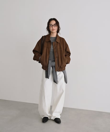 Fake Suede Volume Blouson t1911-586