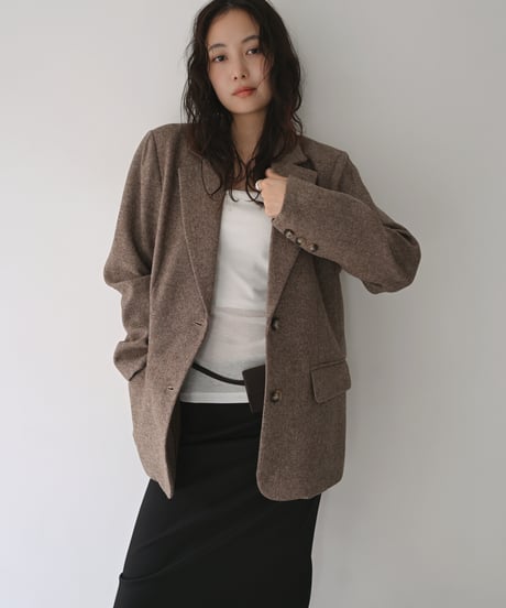 Herringbone Wool Jacket t1911-589