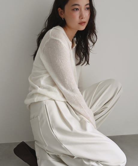 Sheer Polo Knit Tops t1911-571