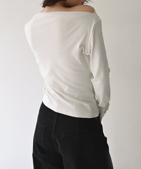 Oneshoulder Drape Tops np-t1911-577