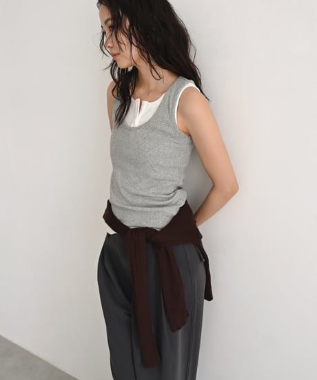 Henry Neck Tank Top t1911-411