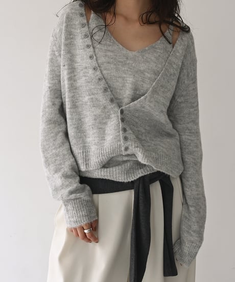 Button Detail Set Knit t1911-576